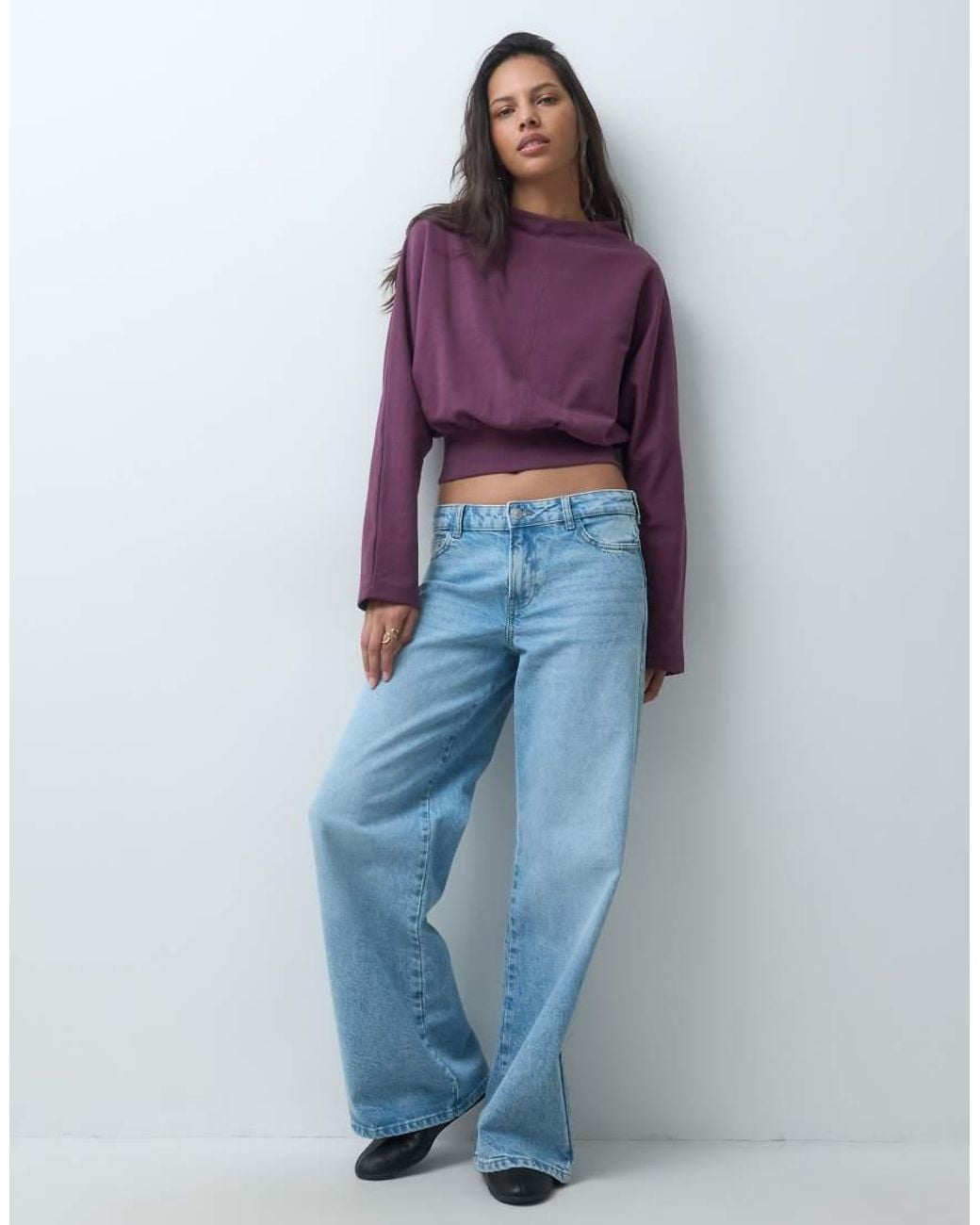 ASOS Purple Chunky Hem Top