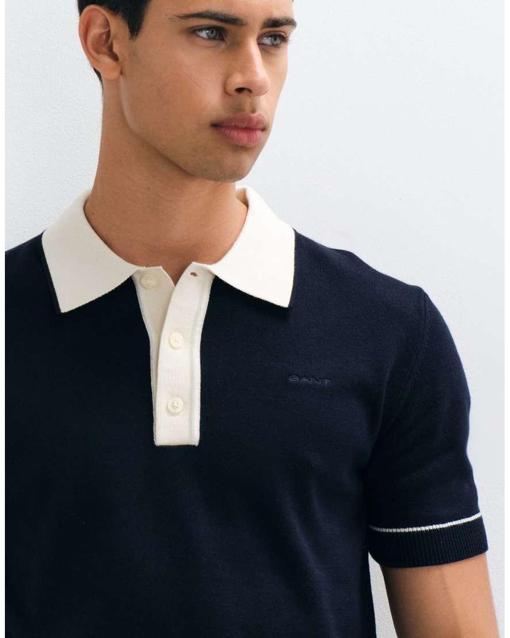 Gant Blue Cotton Polo for men