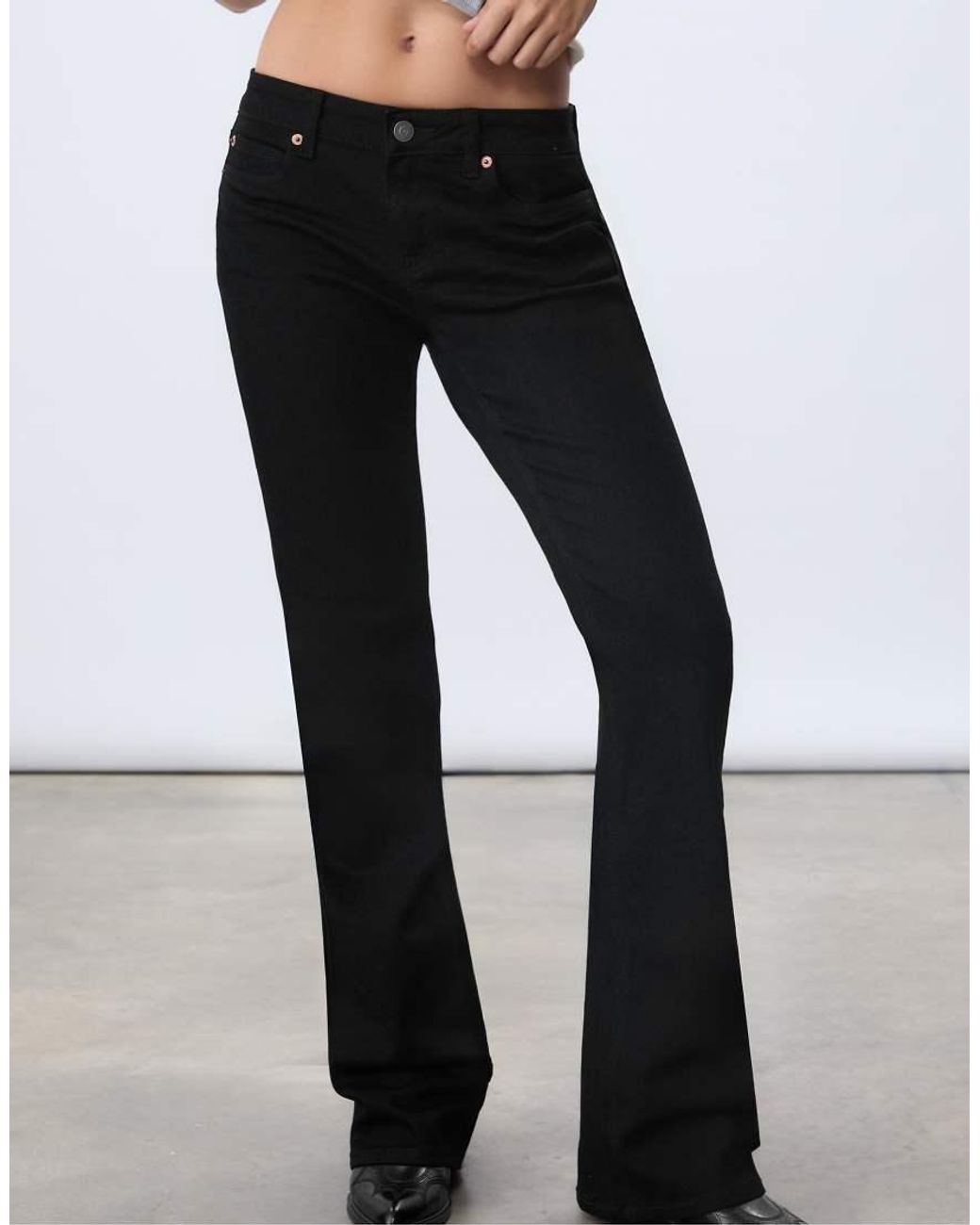 Stradivarius White Tall D67 Slim Fit Boot-cut Jeans