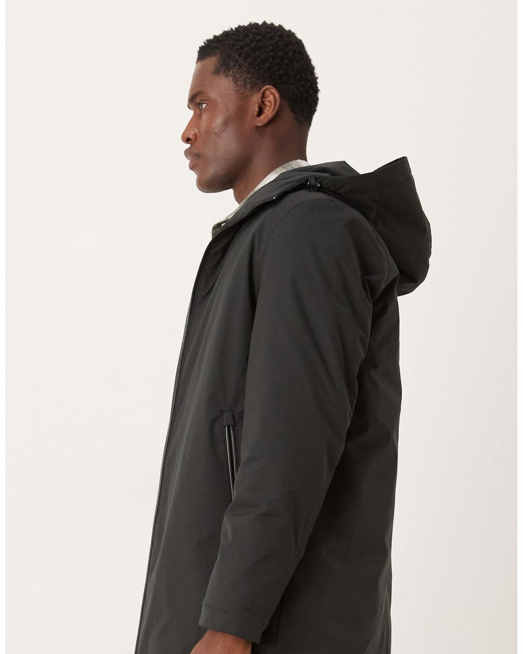Mango – mittellanger parka in Gray für Herren