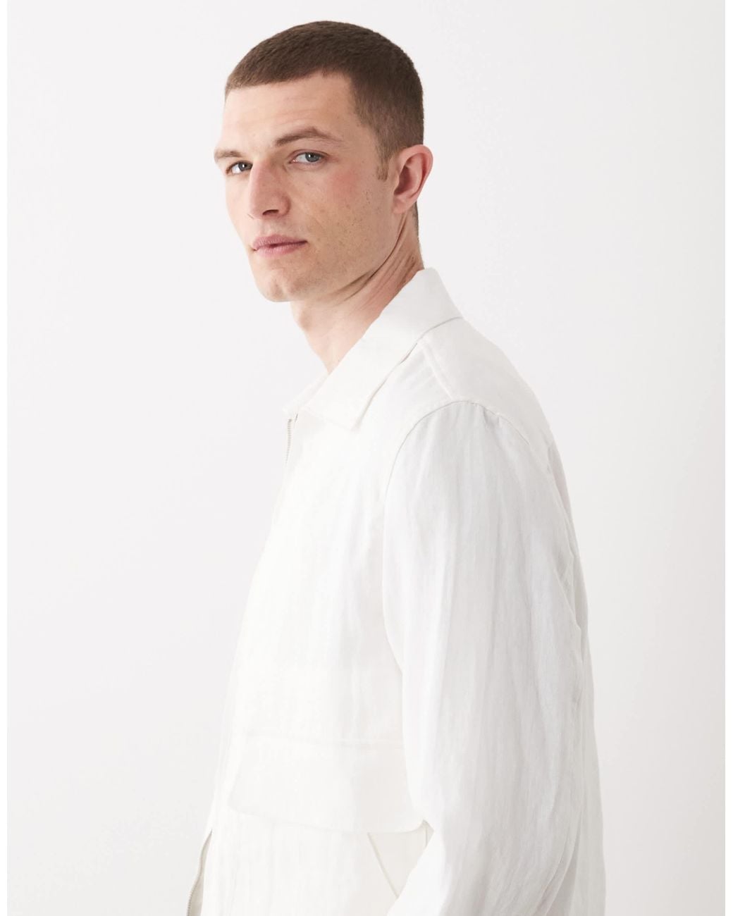 Veste légère à fermeture éclair Mango pour homme en coloris White