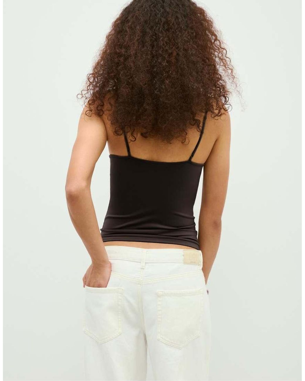 Stradivarius Black Corsetry-Inspired Top