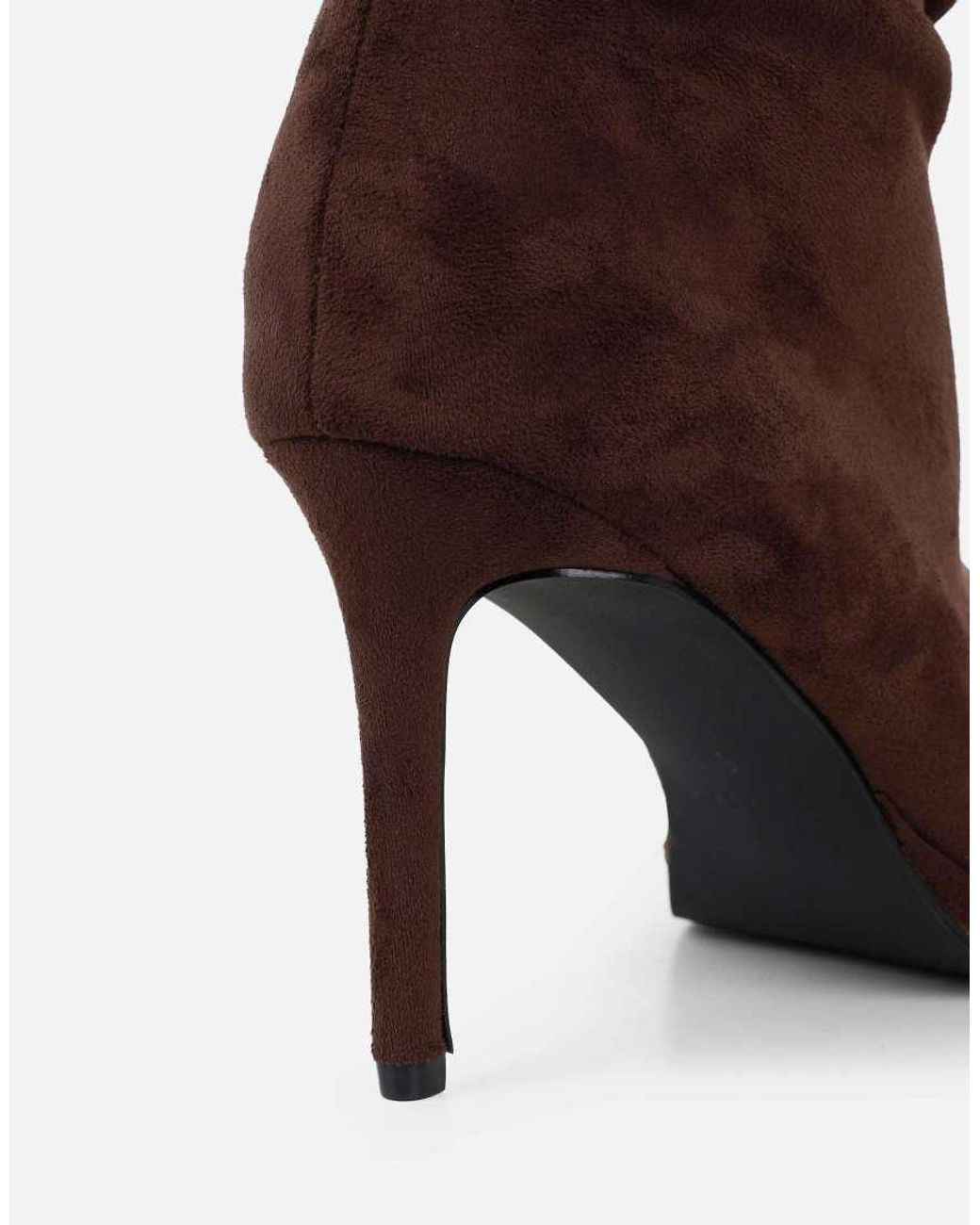 SIMMI Brown Clarke Ruched Boots