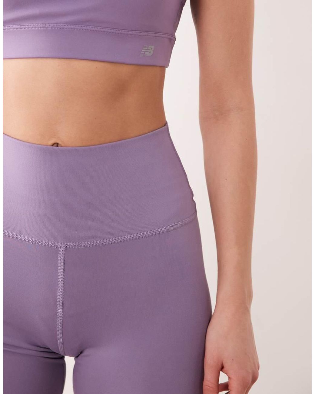 New Balance Purple Harmony High Rise 6 Inch Shorts