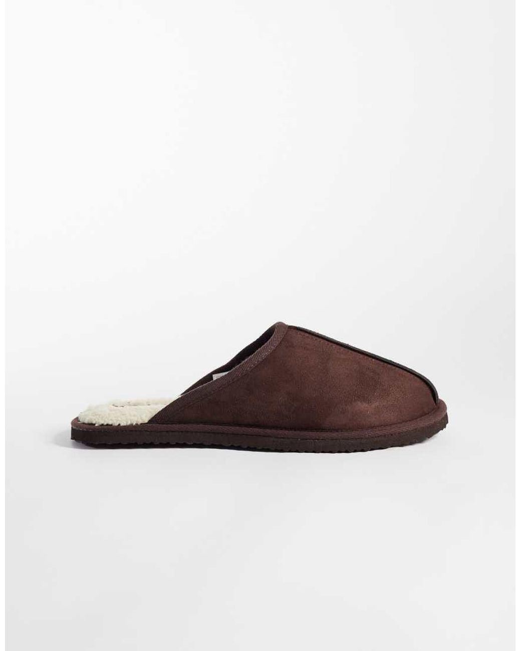 Jack & Jones Brown Faux Suede Slip On Slipper for men