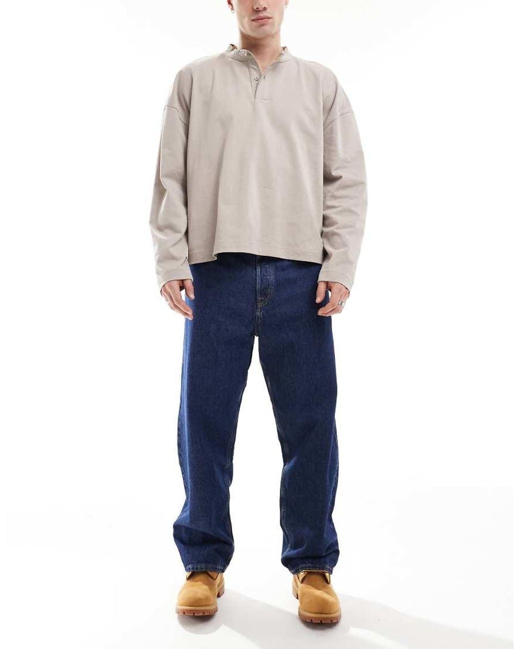 Jack & Jones Blue Alex baggy Rigid Jeans for men