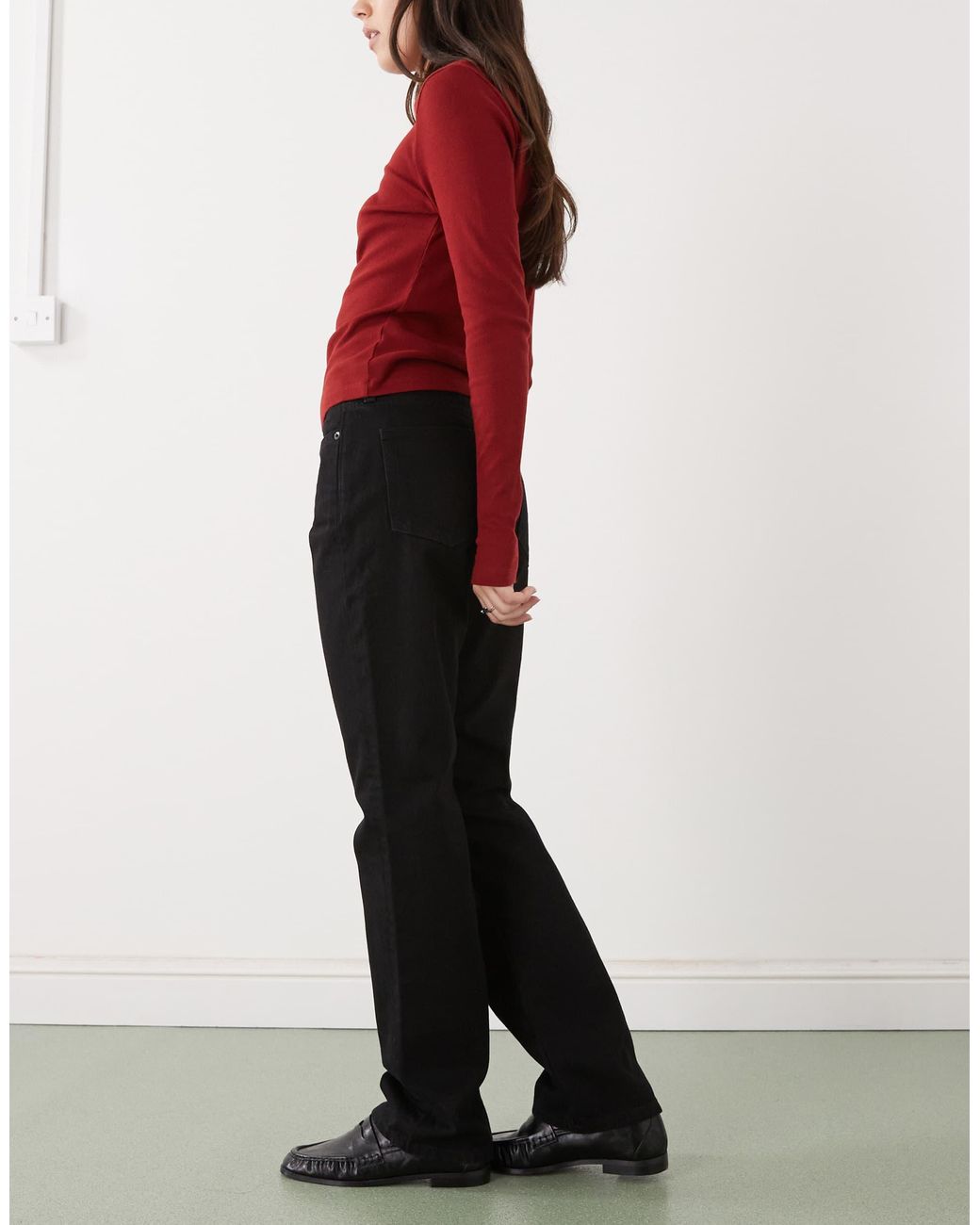 Weekday Red – laika – straight-jeans