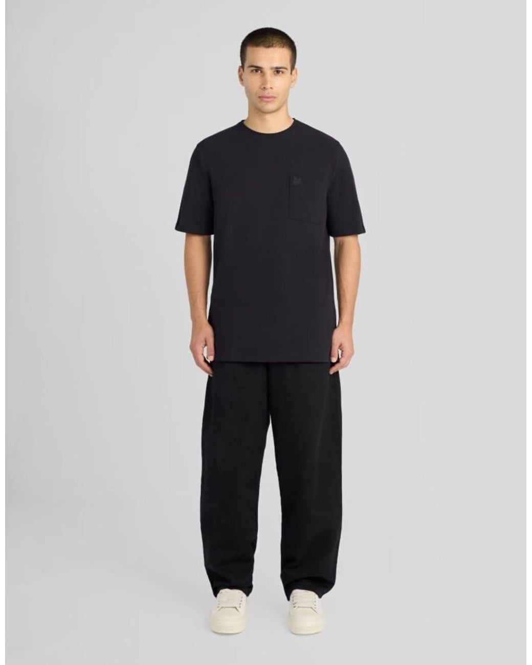 Lyle & Scott Black Ss T-Shirts Pique Interlock T-Shirt for men