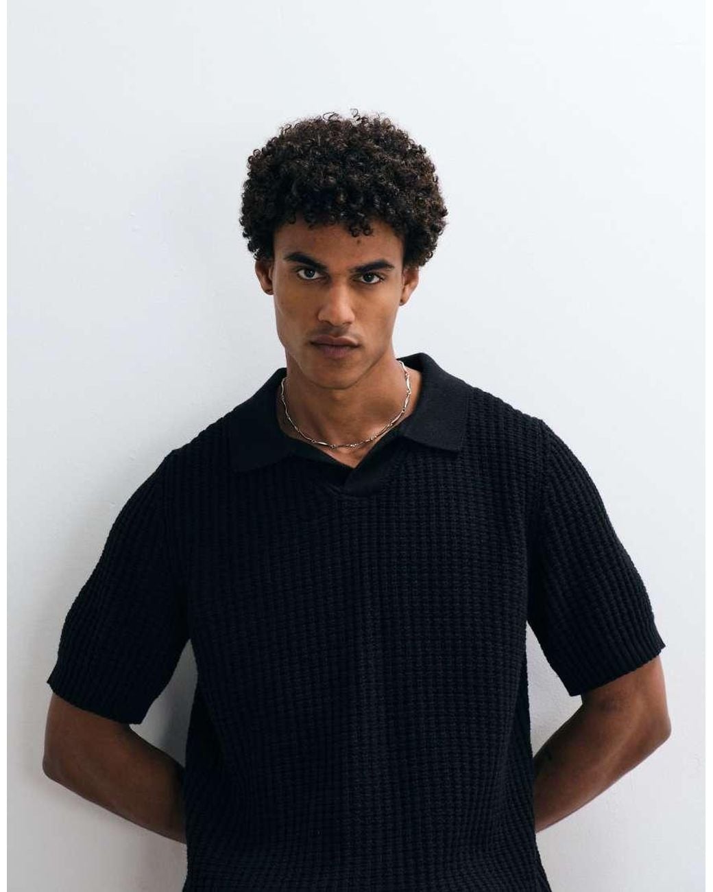 HUGO Blue Spero Relaxed Fit Knitted Polo for men