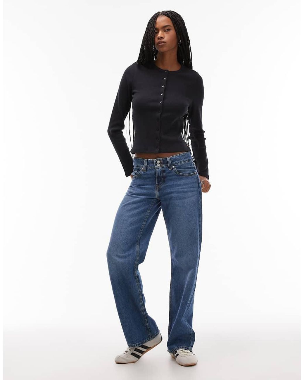 Levi's Blue Rory Long Sleeve Button Up Top