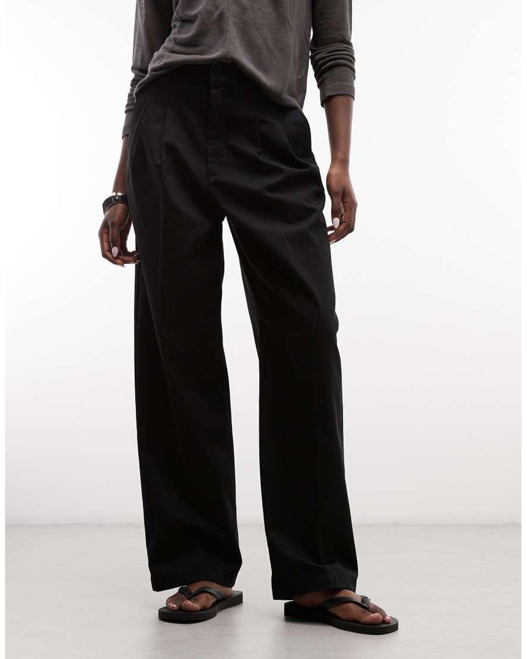 Carhartt Black Tristin Pleated Trousers