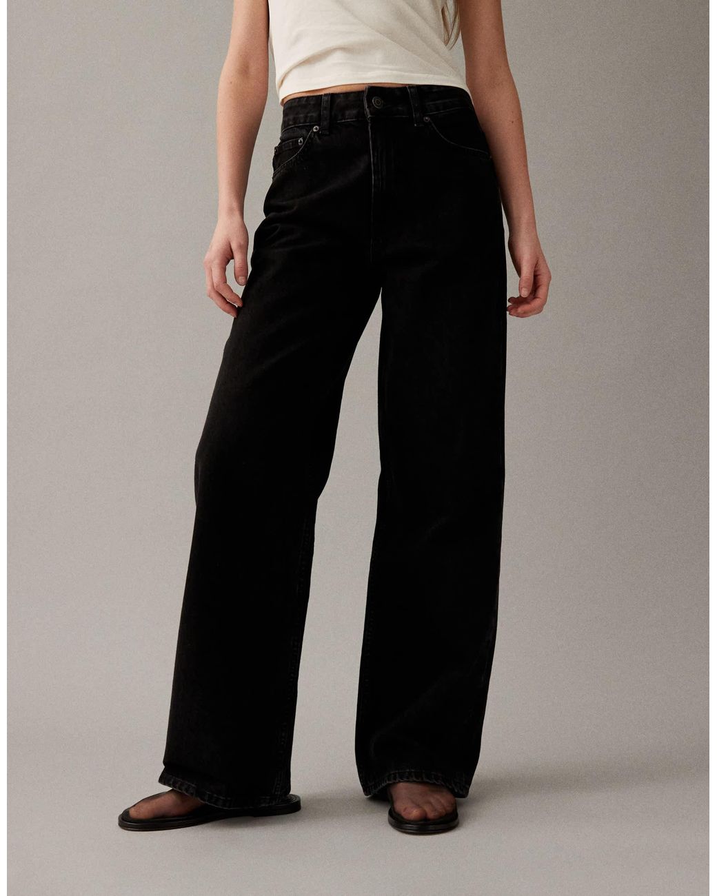 ASOS White Wide Leg Dad Jeans