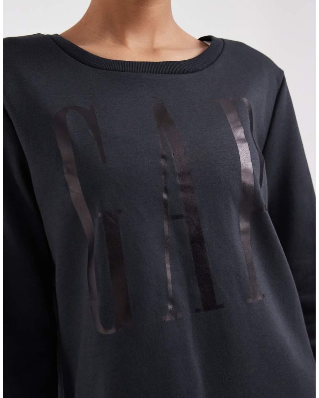Gap Black Foil Print Sweatshirt Co-Ord