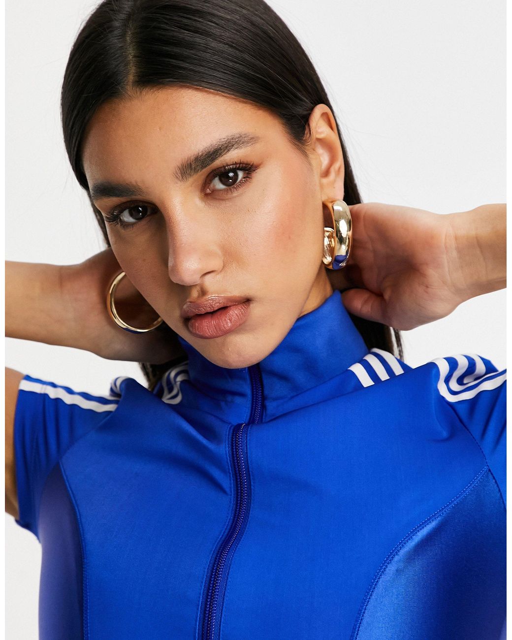 adidas zip crop top