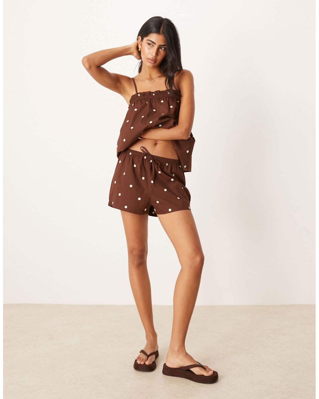 ASOS Brown Pull On Micro Short