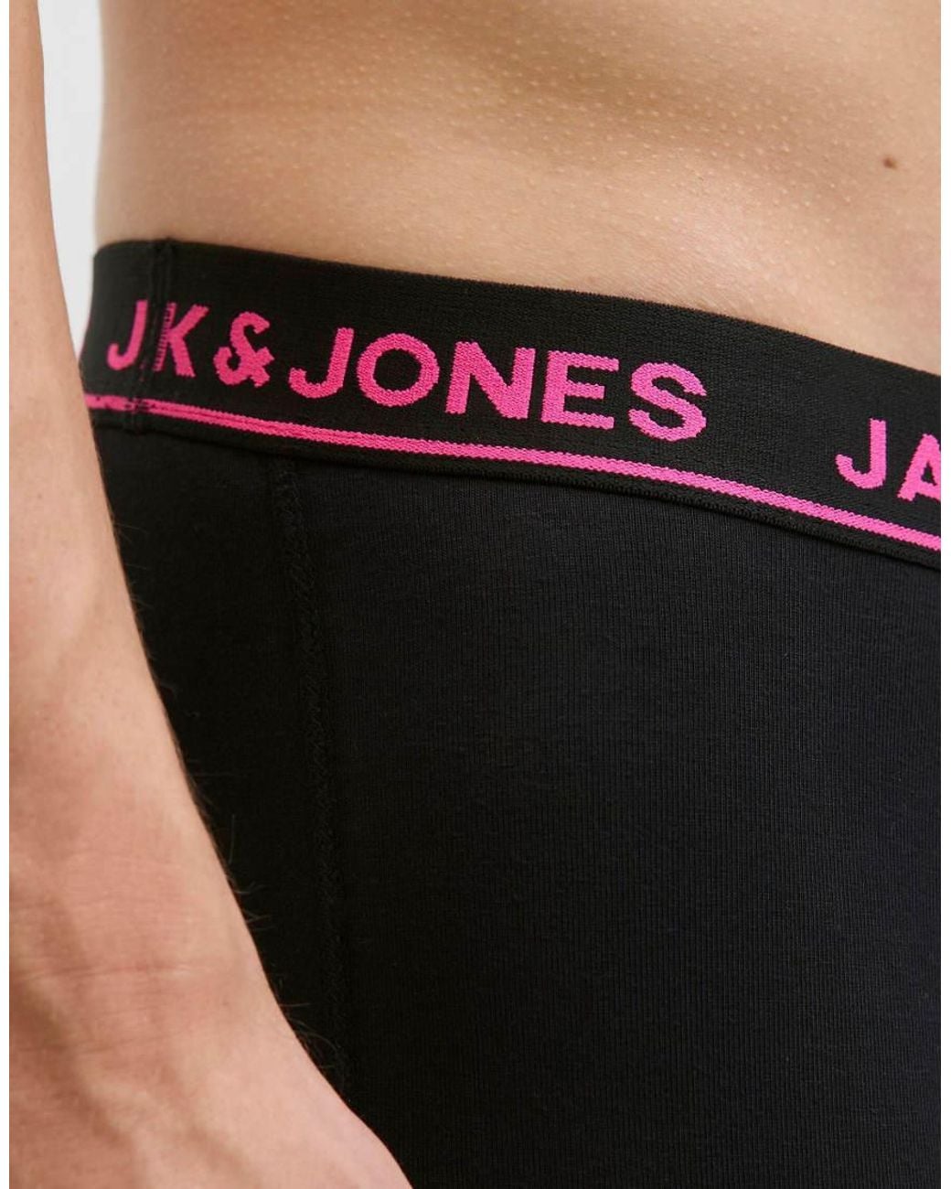 Jack & Jones Blue Plain 4 Pack Jersey Stretch Trunks for men
