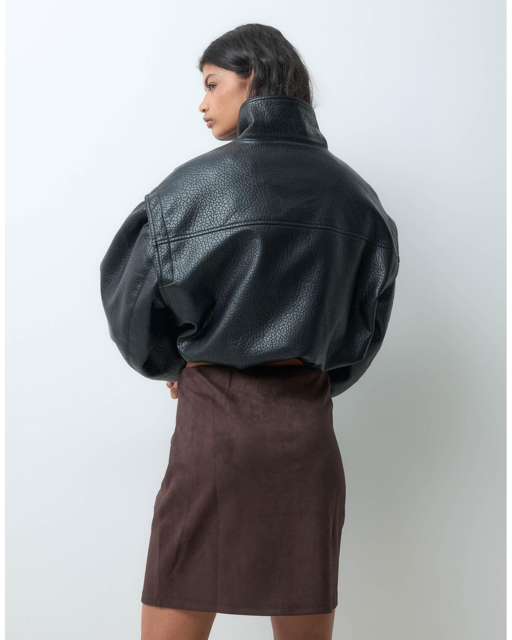 Mini-jupe chocolat Vero Moda en coloris Brown