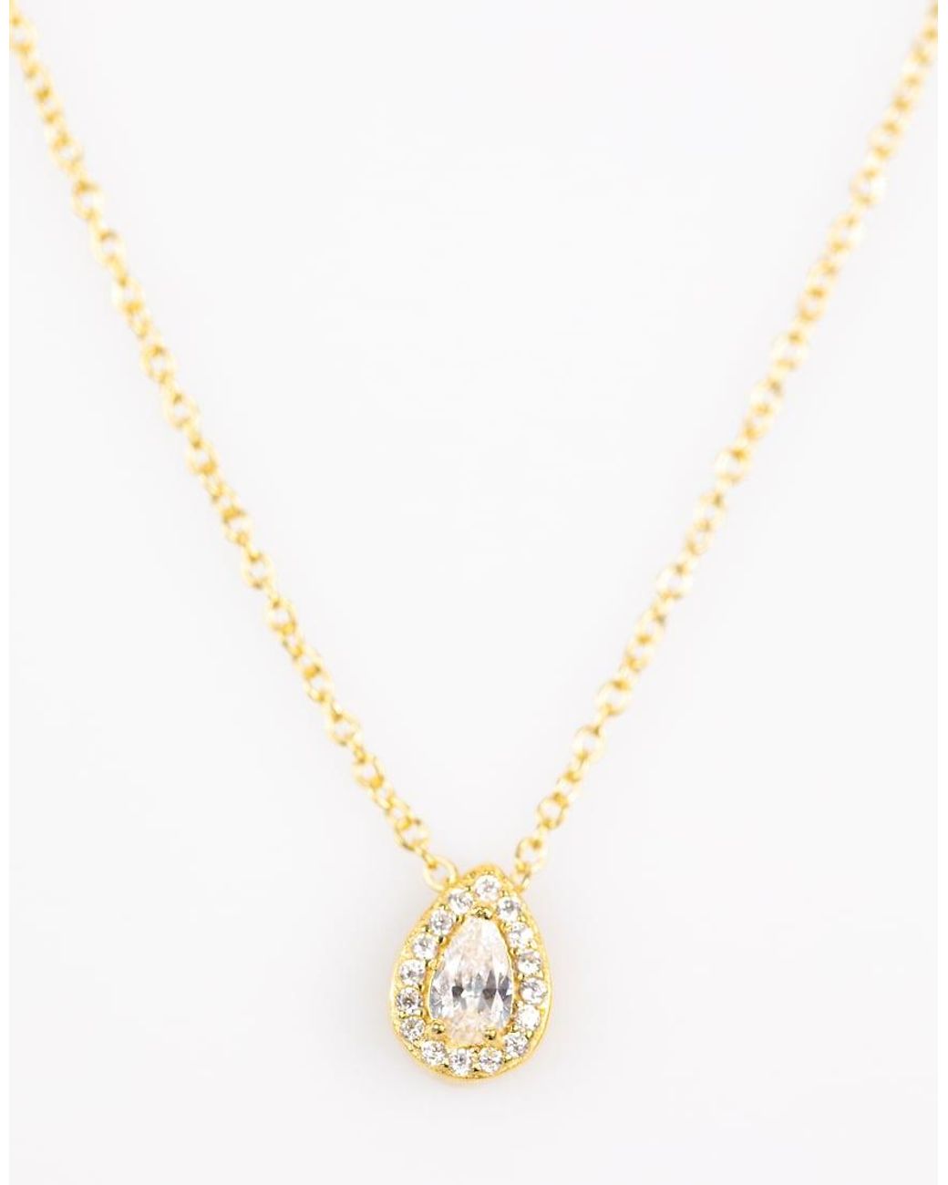 Lovisa White Plated Sterling Cubic Zirconia Halo Necklace