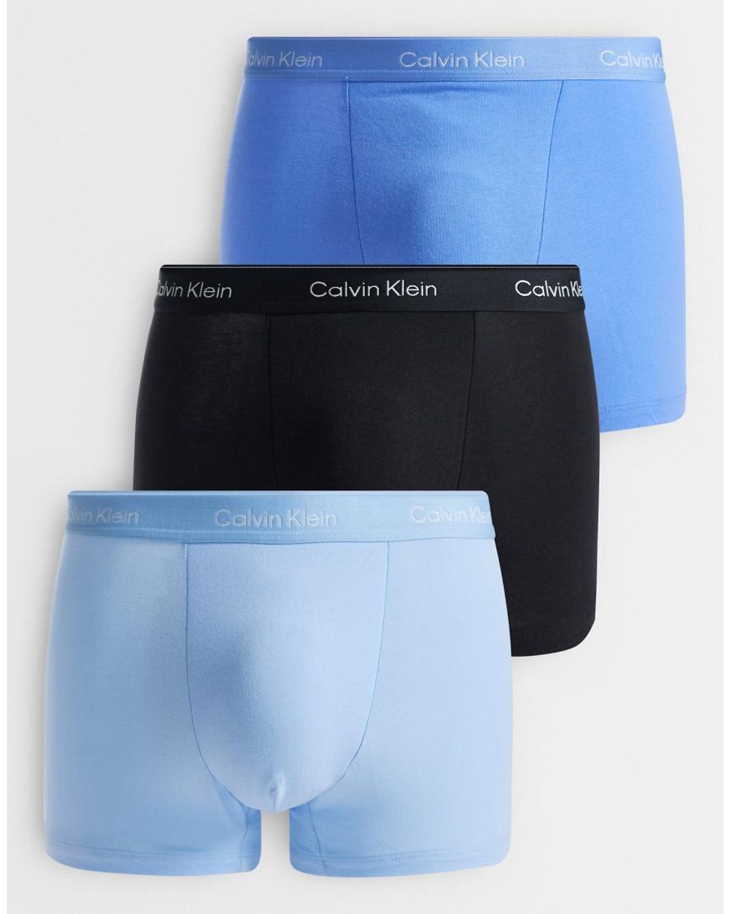 Calvin Klein Multicolor Icon Cotton Stretch 3 Pack Darted Trunk for men