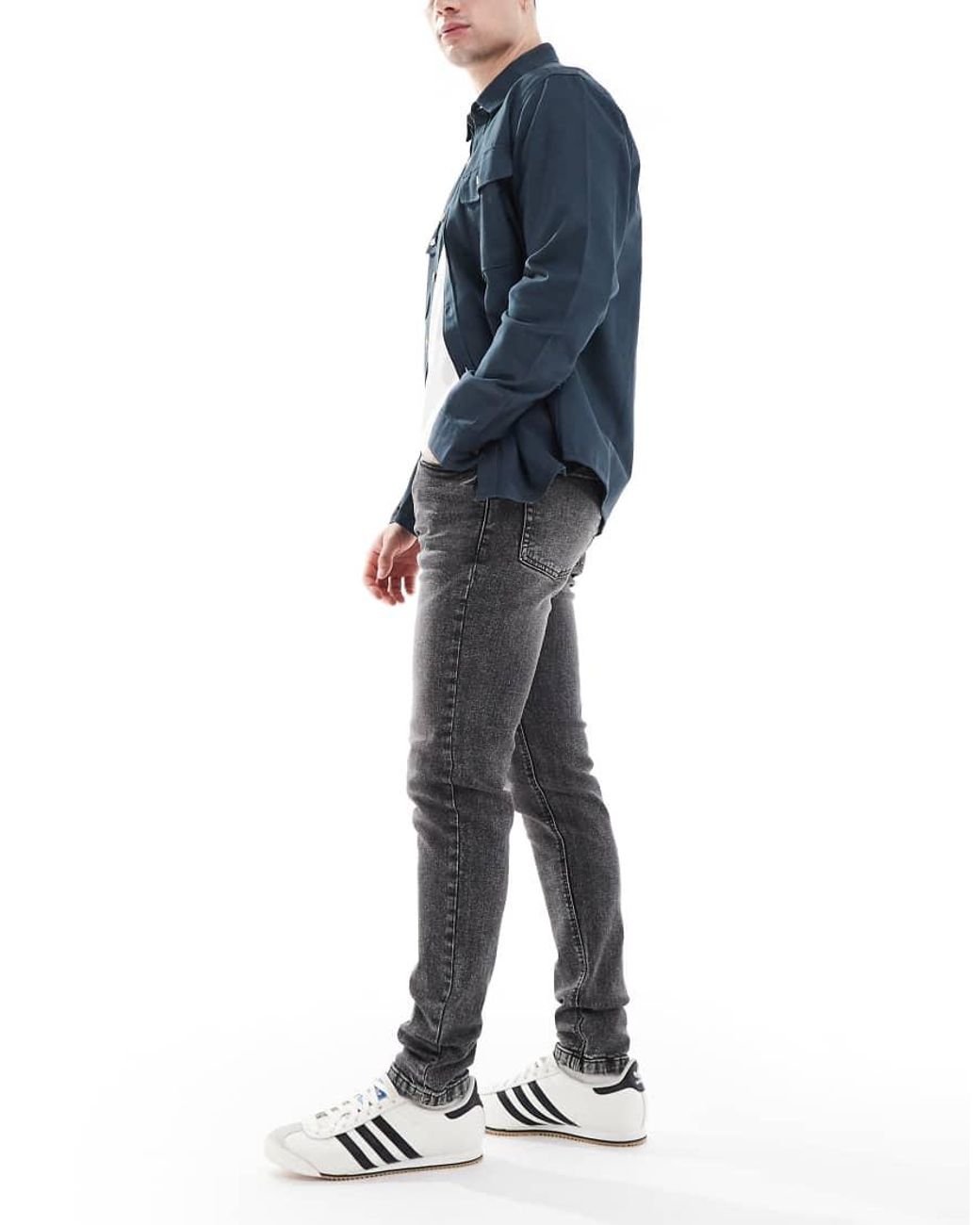 Vaqueros Pitillo En De ASOS de hombre de color Blue