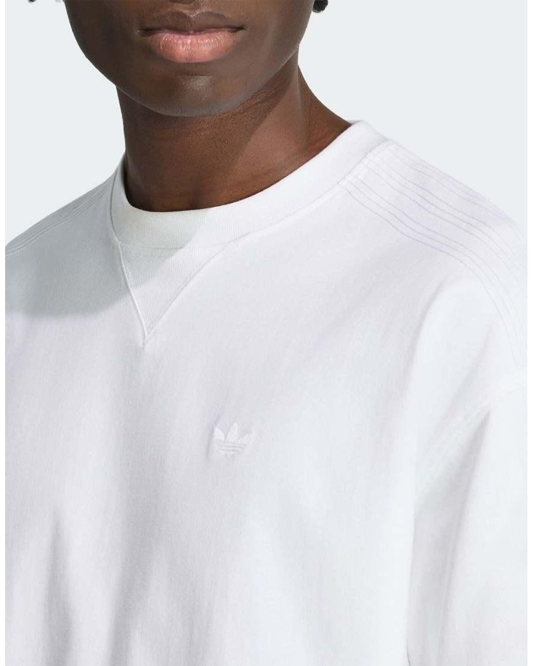 Adidas Originals White Premium Essentials T-shirt for men