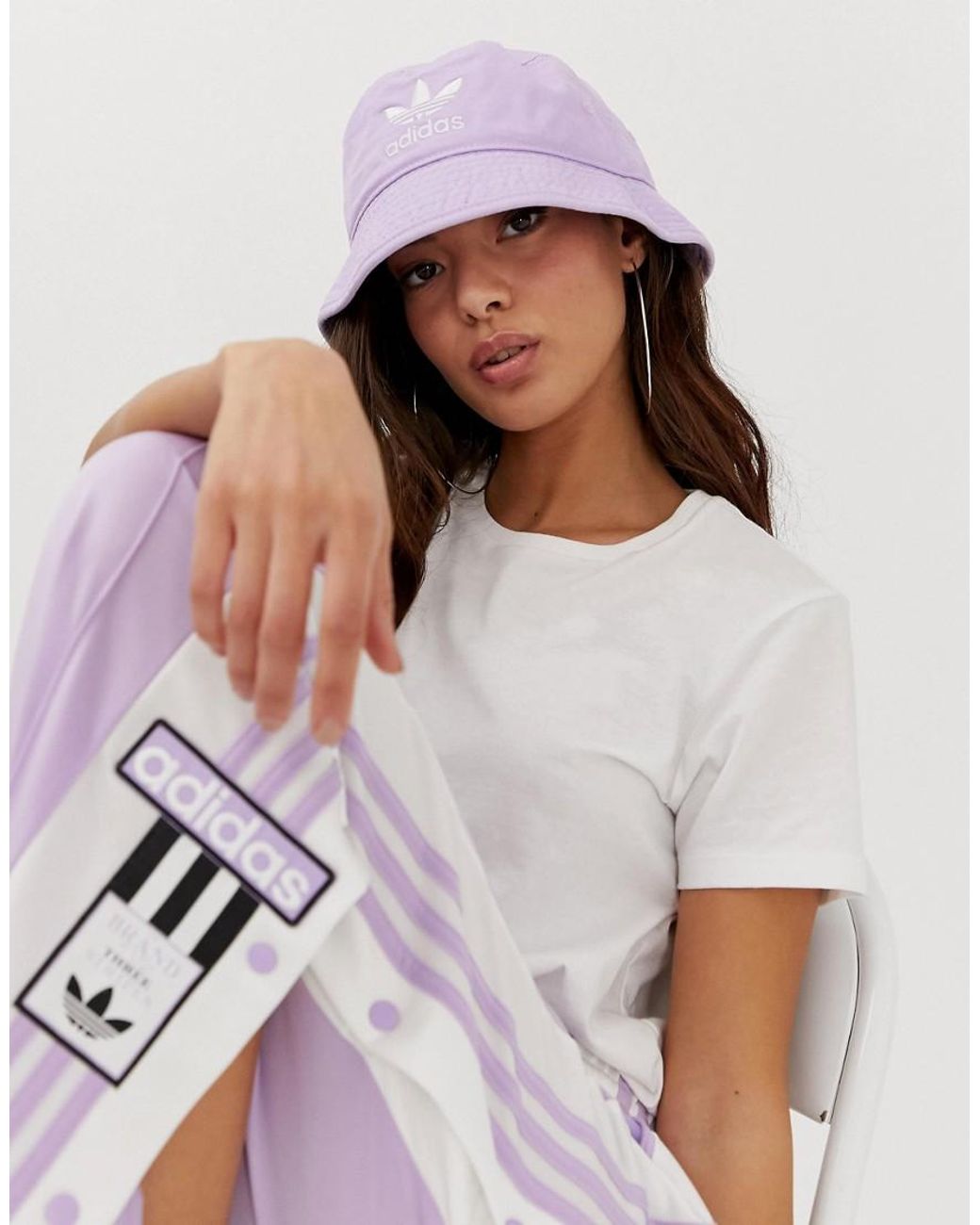 adidas Originals Bucket Hat in Purple 