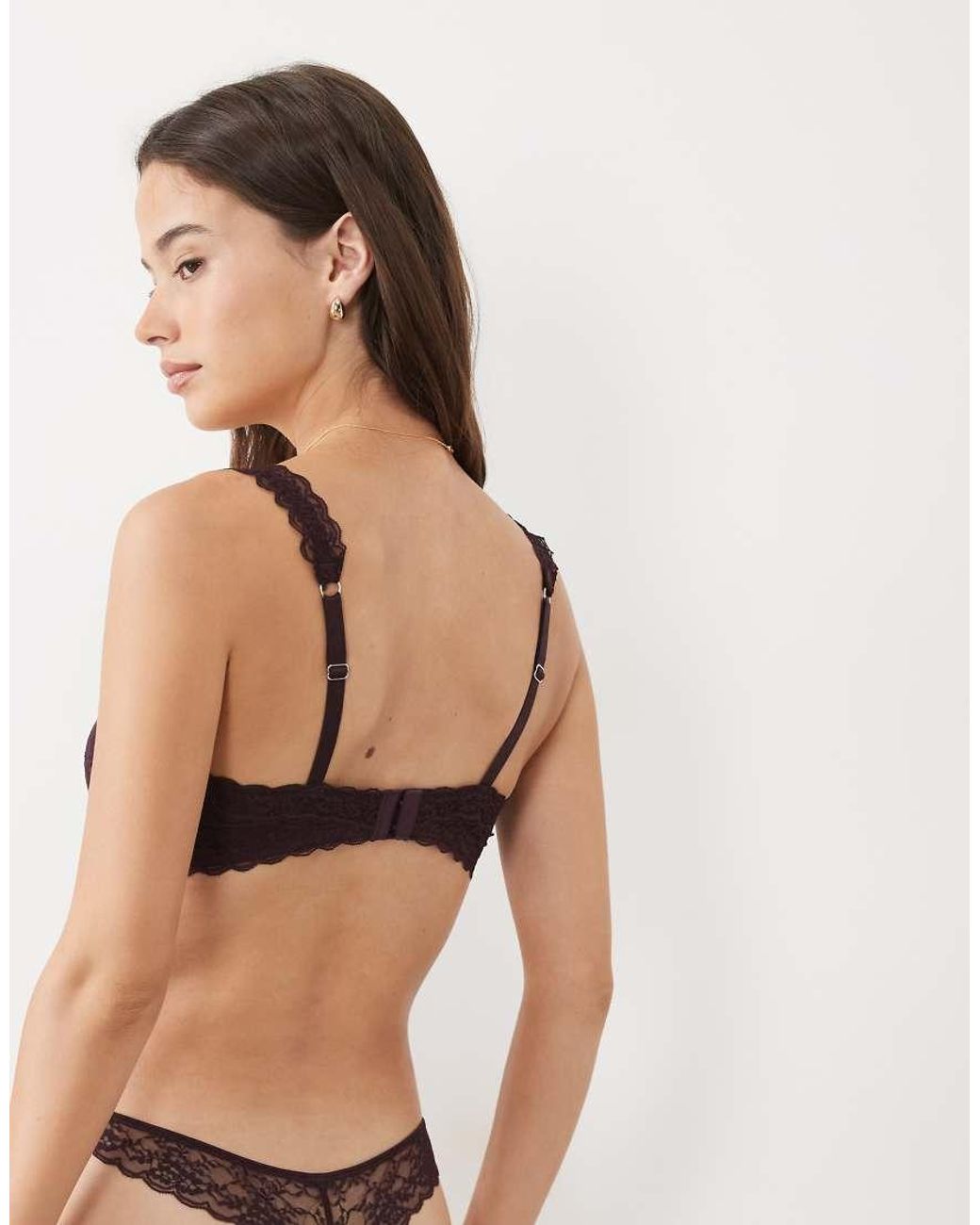 ASOS Natural Fuller Bust Lucinda Lace Underwired Balcony Bra