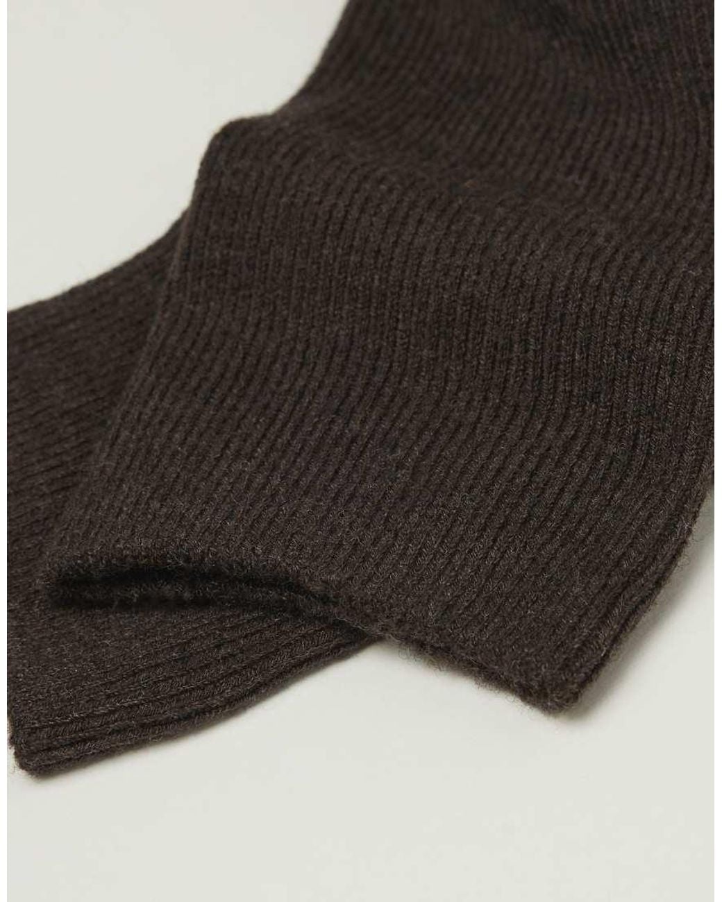 Tezenis Brown Heavy Wool-Blend Ankle Socks