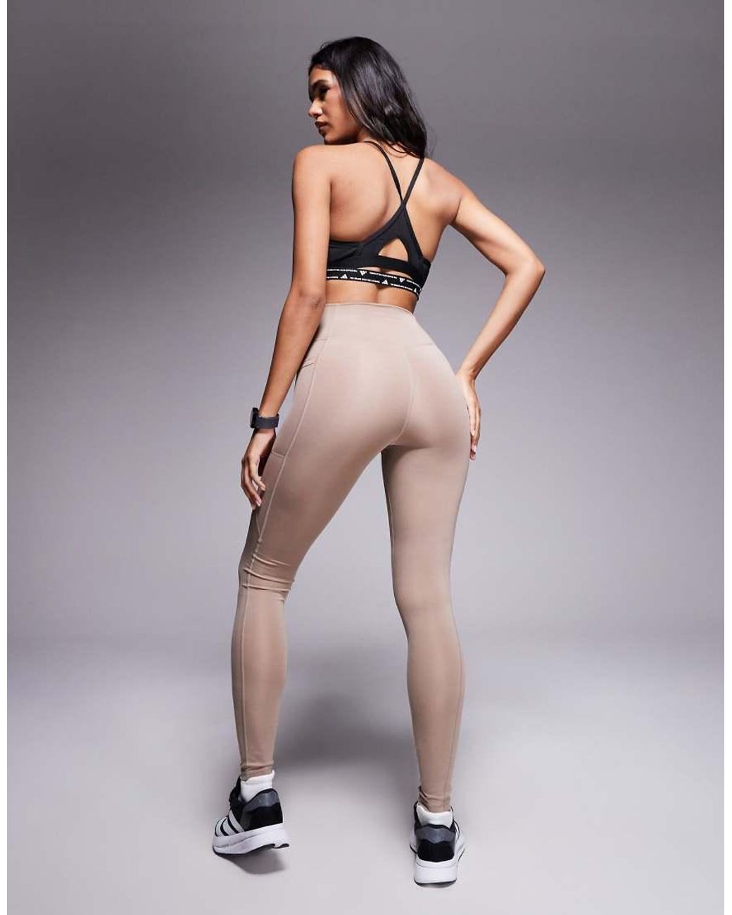 Adidas Originals Gray Adidas Training Optime Essentials Full Length leggings