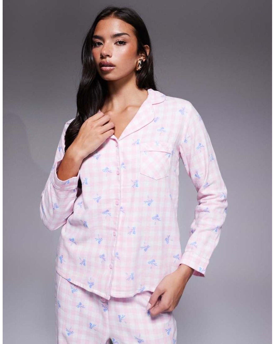 Boux Avenue Purple Fleece Long Sleeve & Pants Pj Set