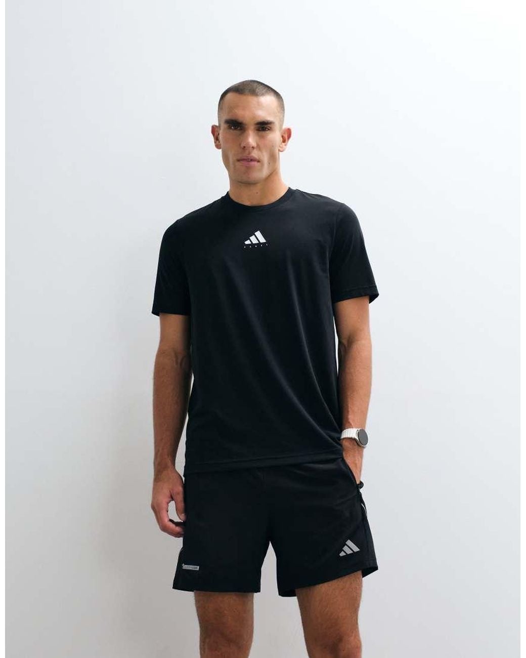 Adidas Originals Blue Adidas Training T-shirt With Padel Back Print for men
