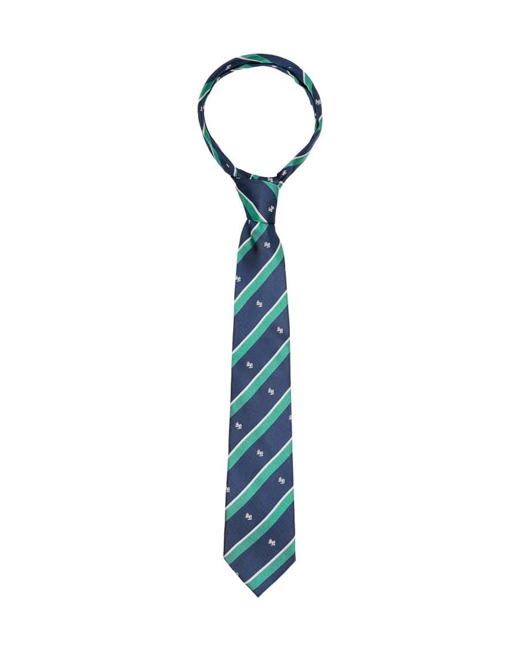 Bershka Blue Striped Tie for men