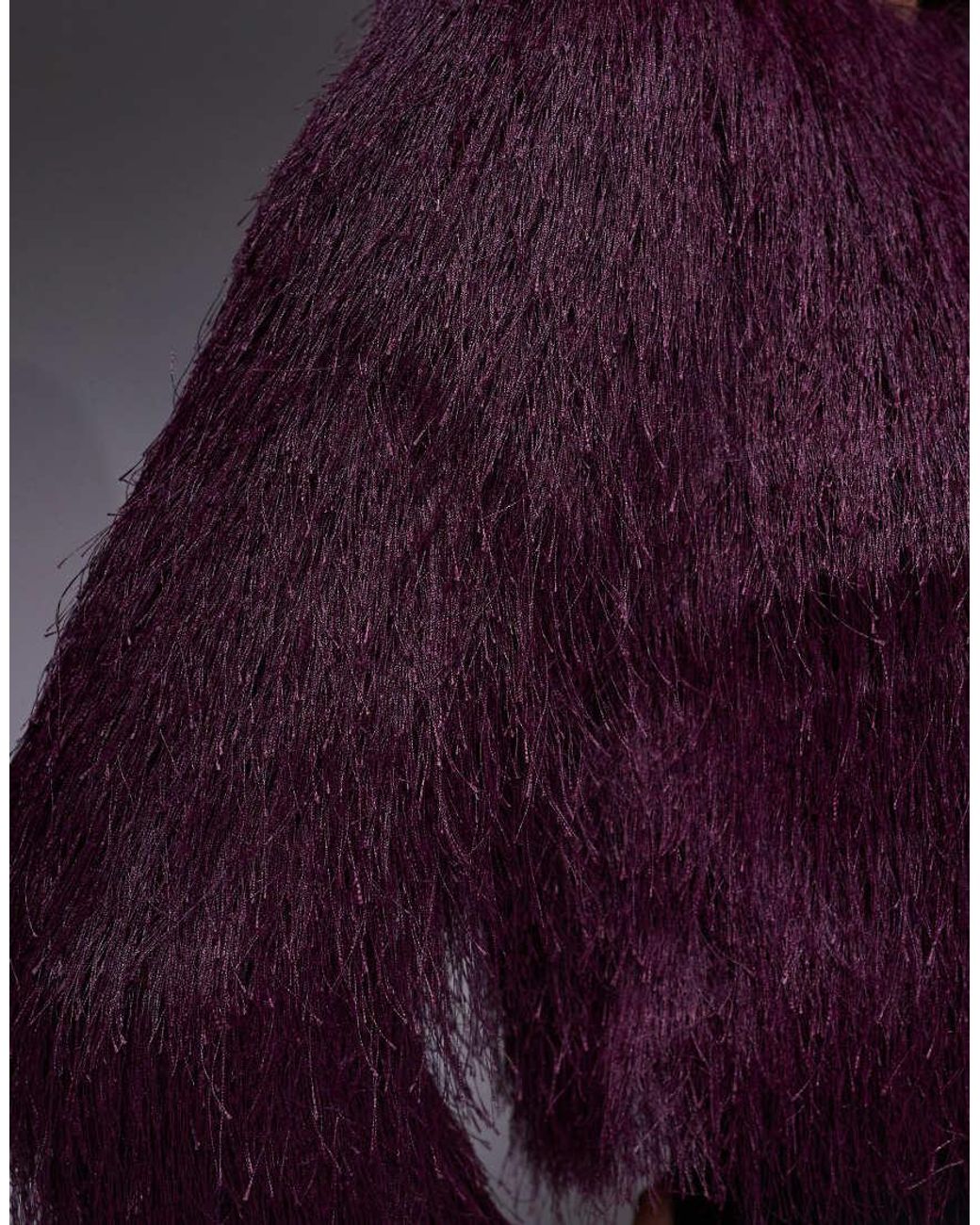 River Island Purple Faux Fur Knitted Jacket