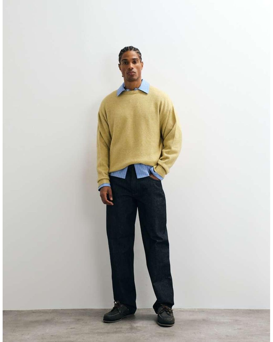 JJ Rebel Natural Crew Neck Jumper for men