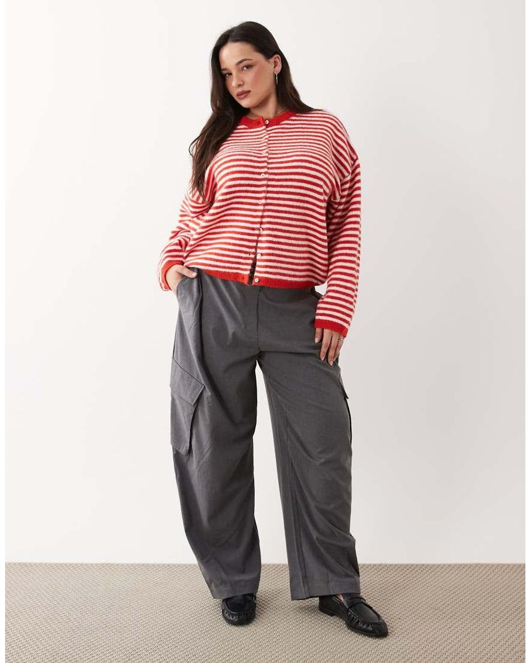 ASOS Red Asos Design Curve Lightweight Relaxed Cardigan