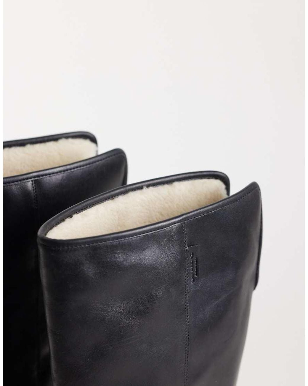 Vagabond Black Karlie Flat Knee Boots With Warm Lining
