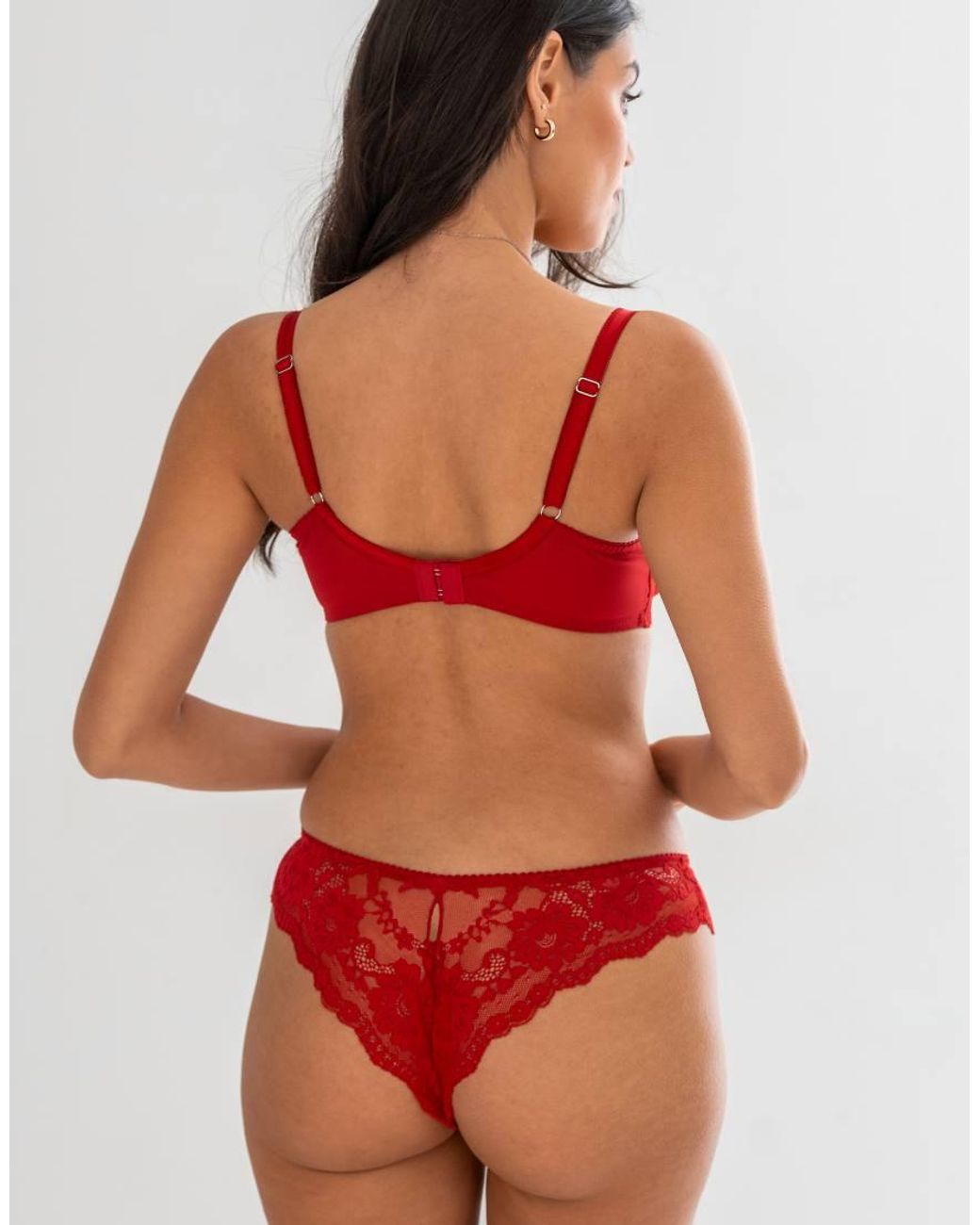 Pour Moi Red Fleur Cheeky V