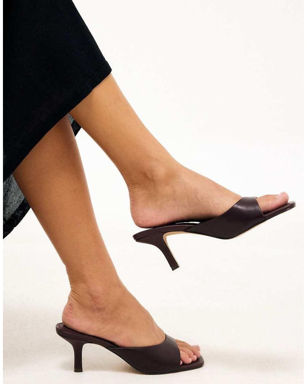 NA-KD Purple Leather Mules