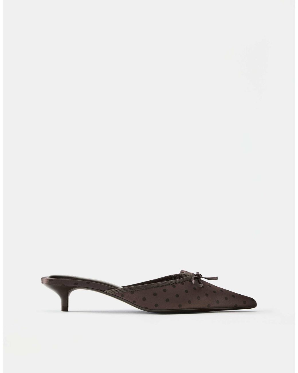 Mules à talons à pois Pull&Bear en coloris White