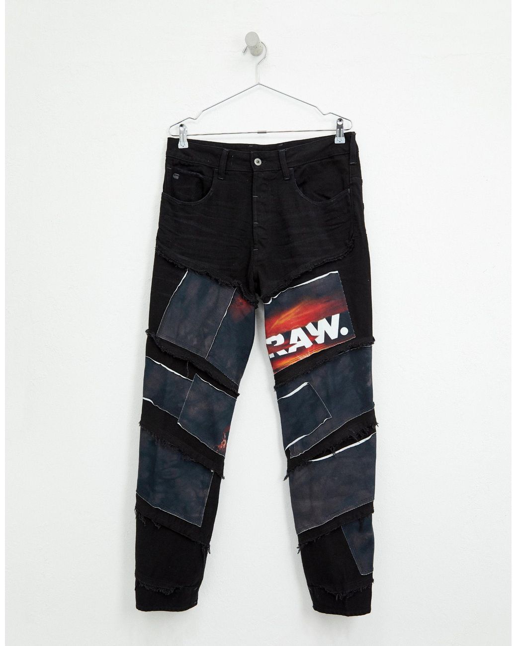 g star raw Blue X Jaden Smith Spiral Eclipse Patches 3d Slim Jeans