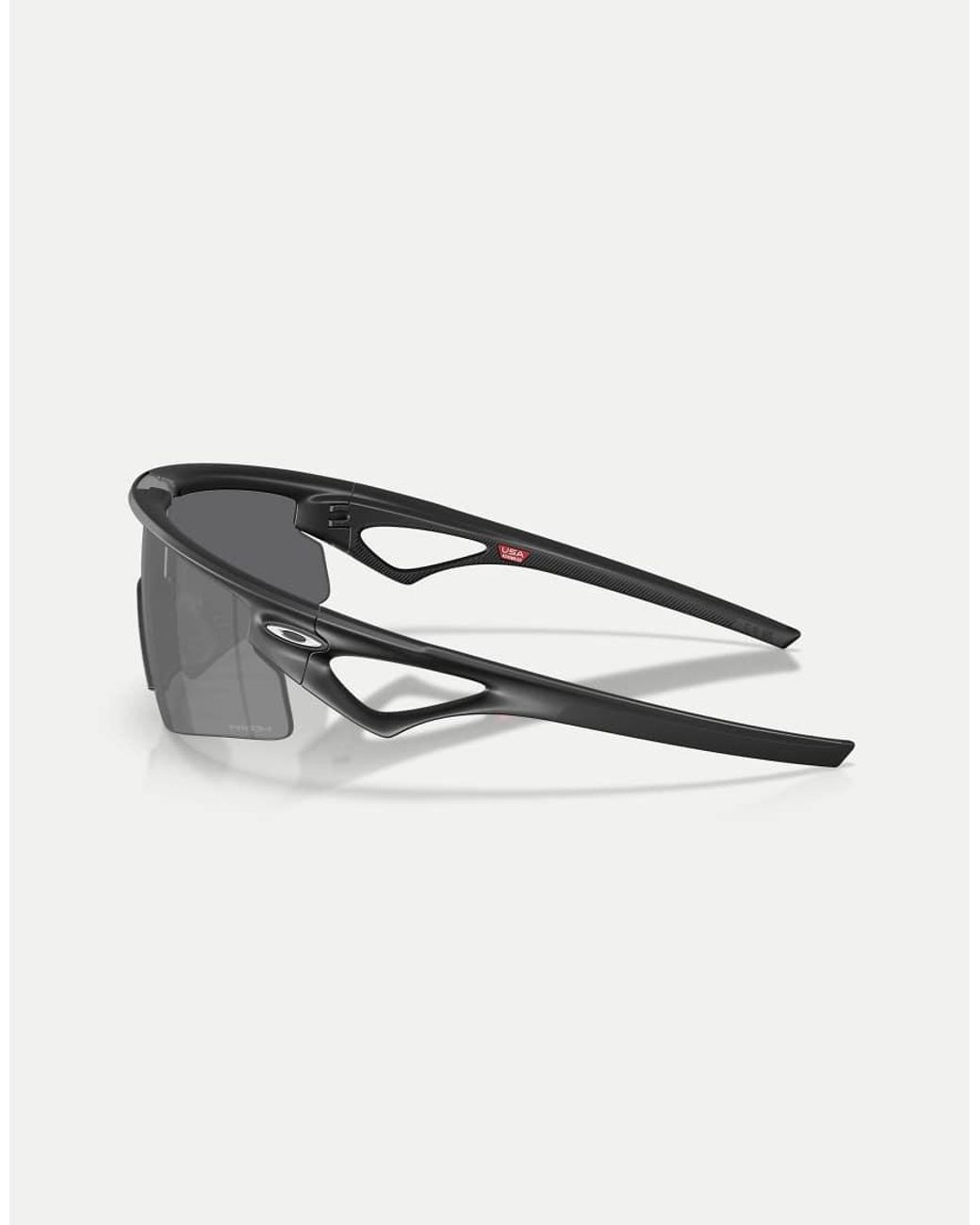 Oakley Gray Sphaera Strike Rectangle Sunglasses With Mirrored Lens
