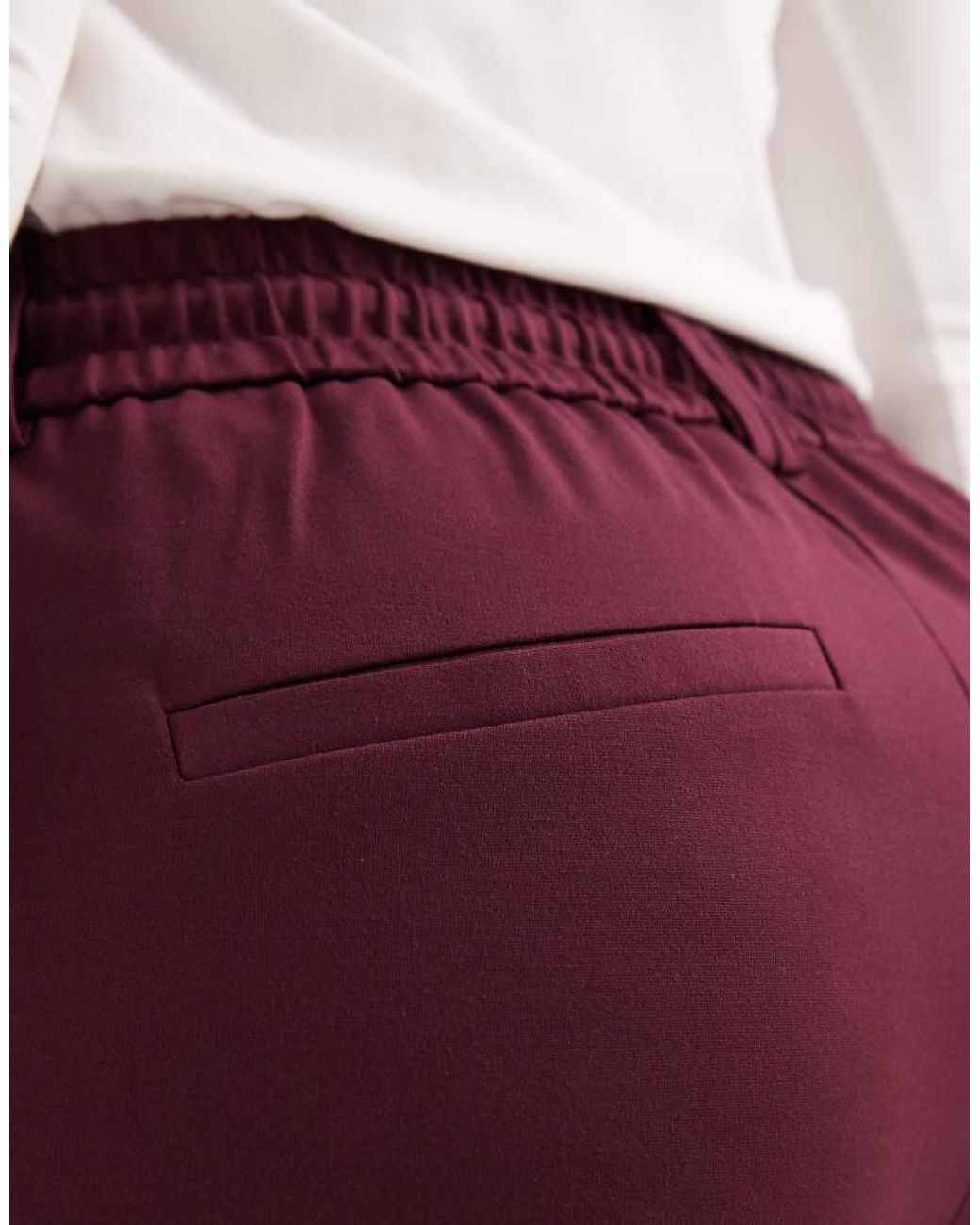 ONLY Red Straight Leg Trousers