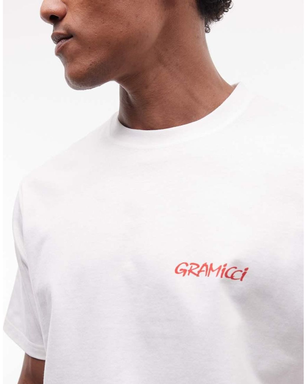Gramicci White Grammici Graphic Print T-Shirt for men