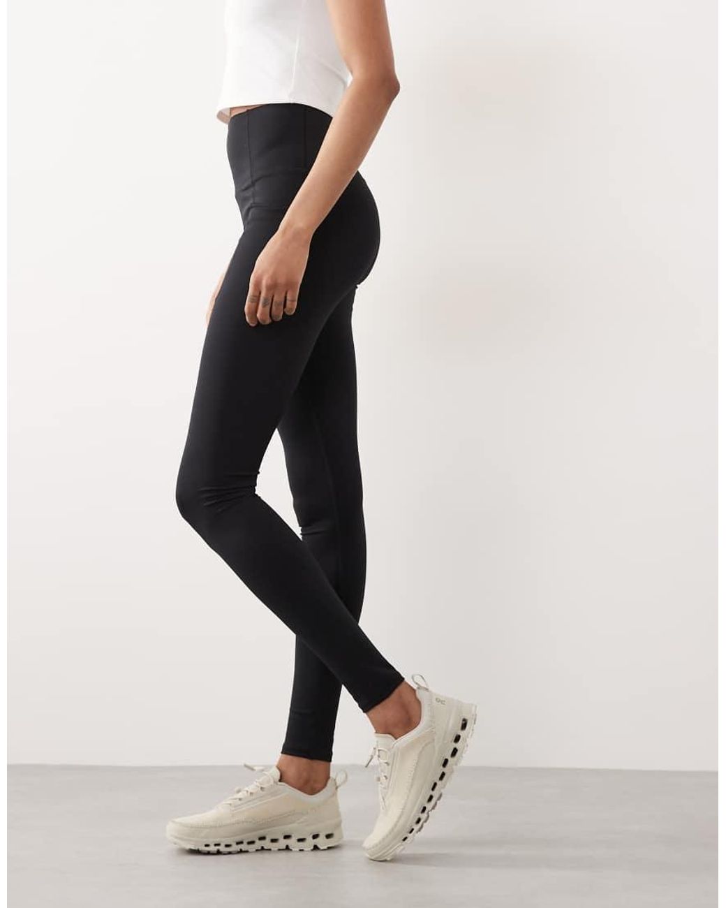 4505 Black Tall Active Waist Snatching High Rise Gym Legging