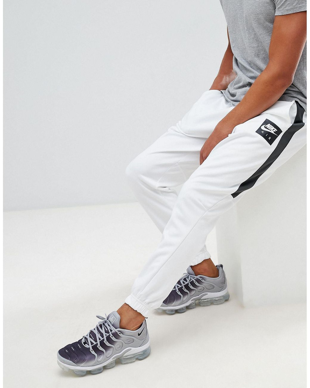 Nike Air Joggers With Side Panel in White for Men | Lyst UK