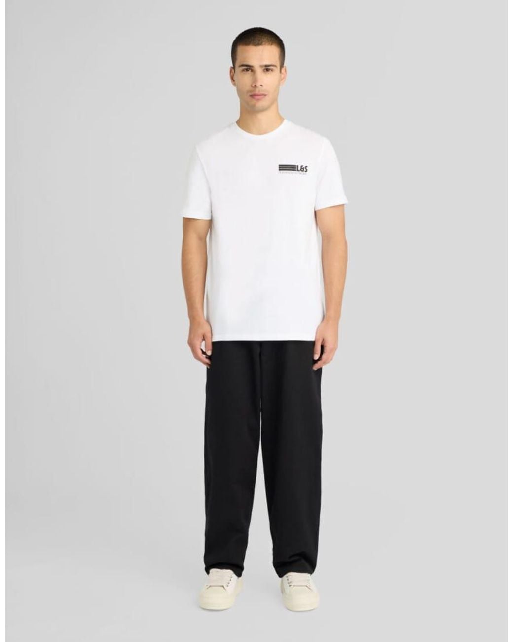 Lyle & Scott White Ss T-Shirts Broadcaster Graphic T-Shirt for men