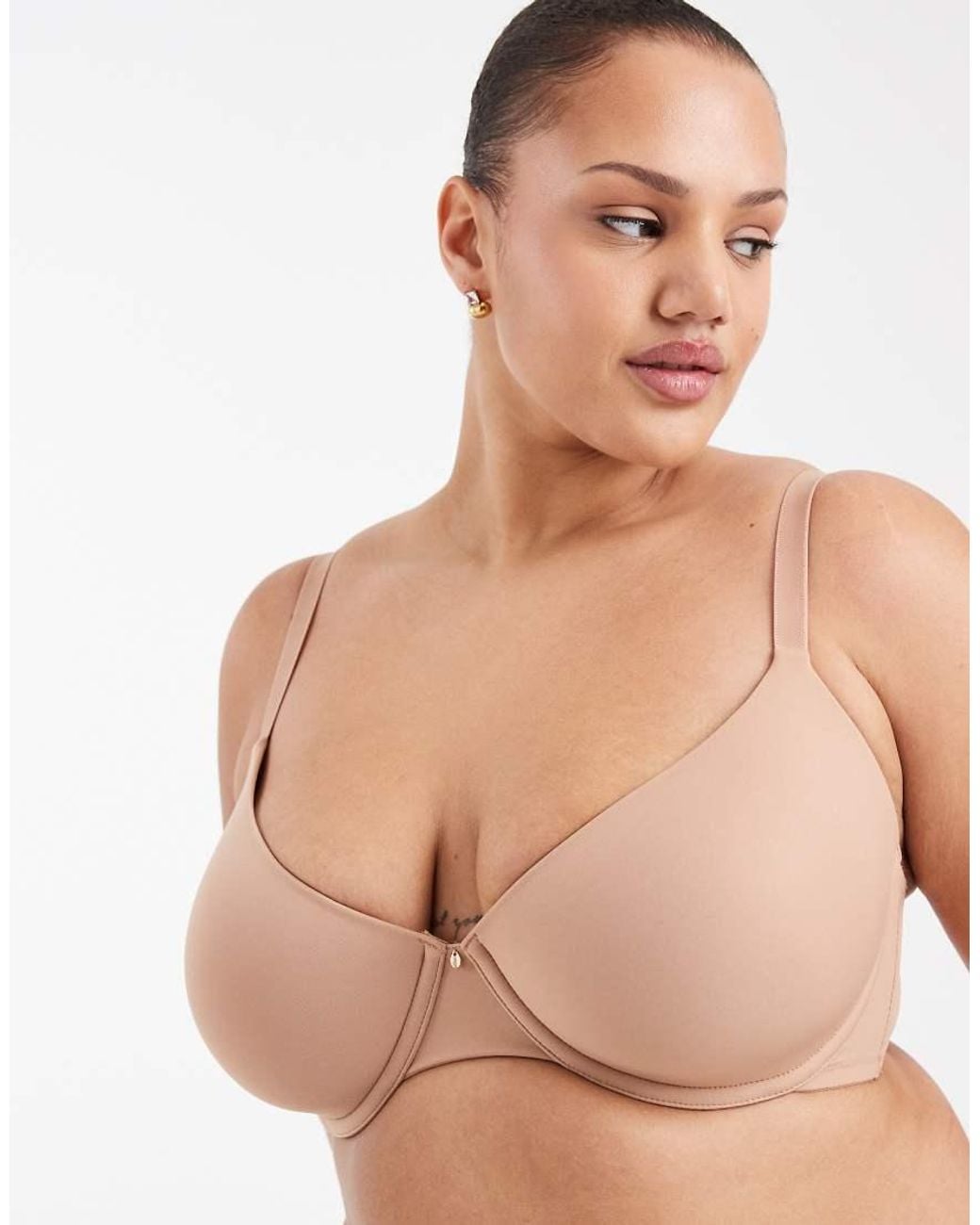 ASOS Natural Asos Design Curve Moulded T-Shirt Bra
