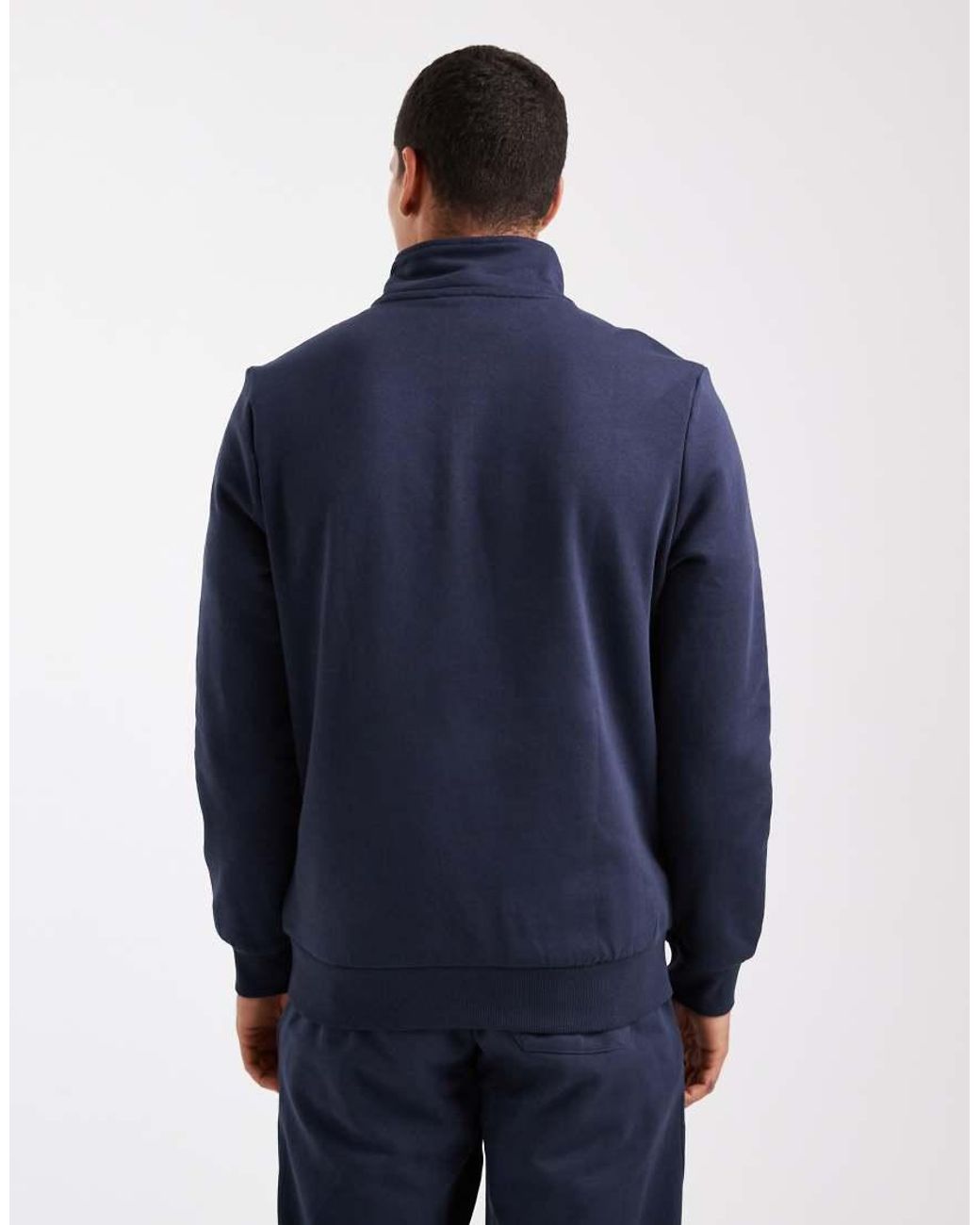 New Look Blue 1/4 Zip Funnel Neck Sweatshirt Co-ord for men