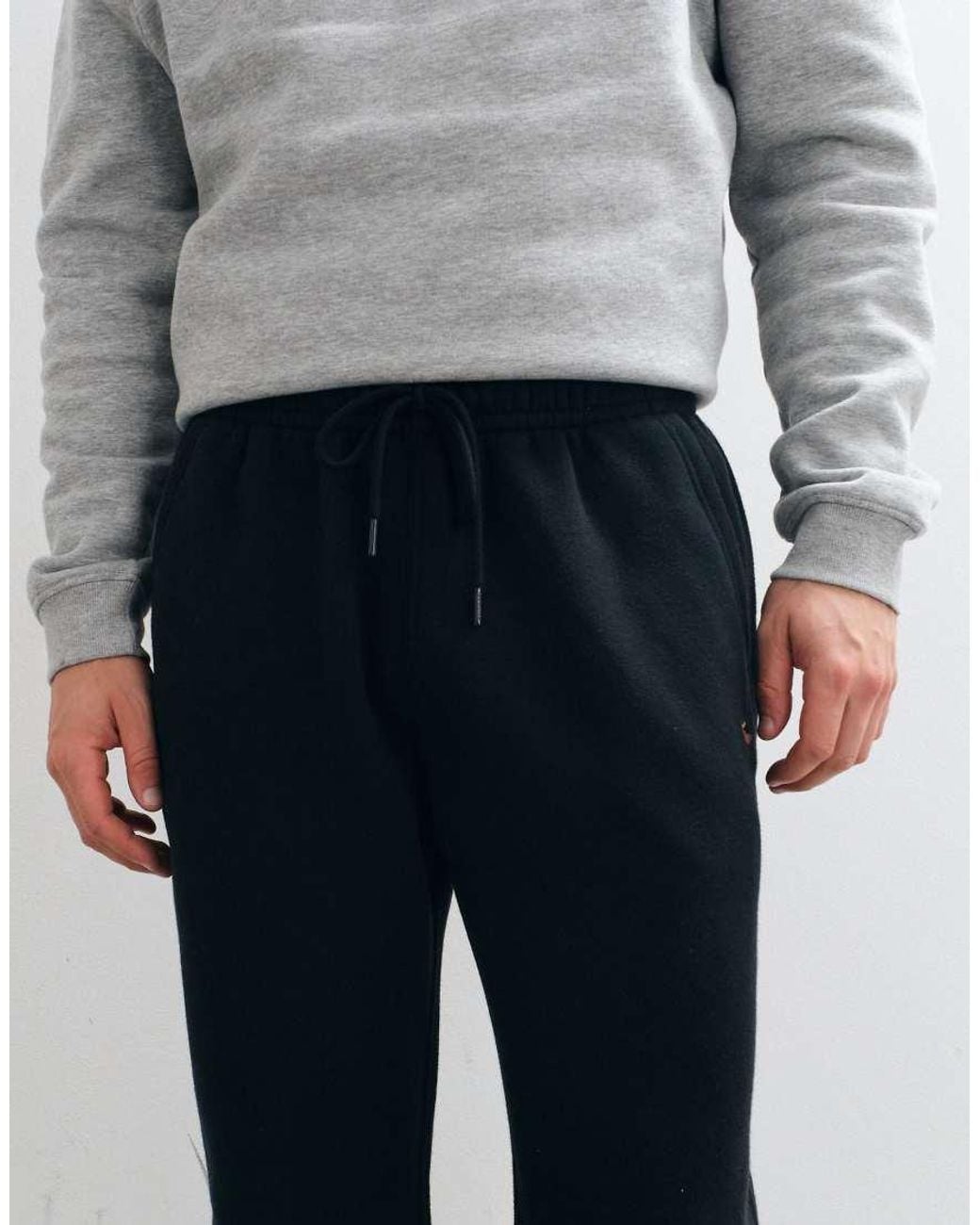 Abercrombie & Fitch Gray Icon Logo Cuffed Leg joggers for men