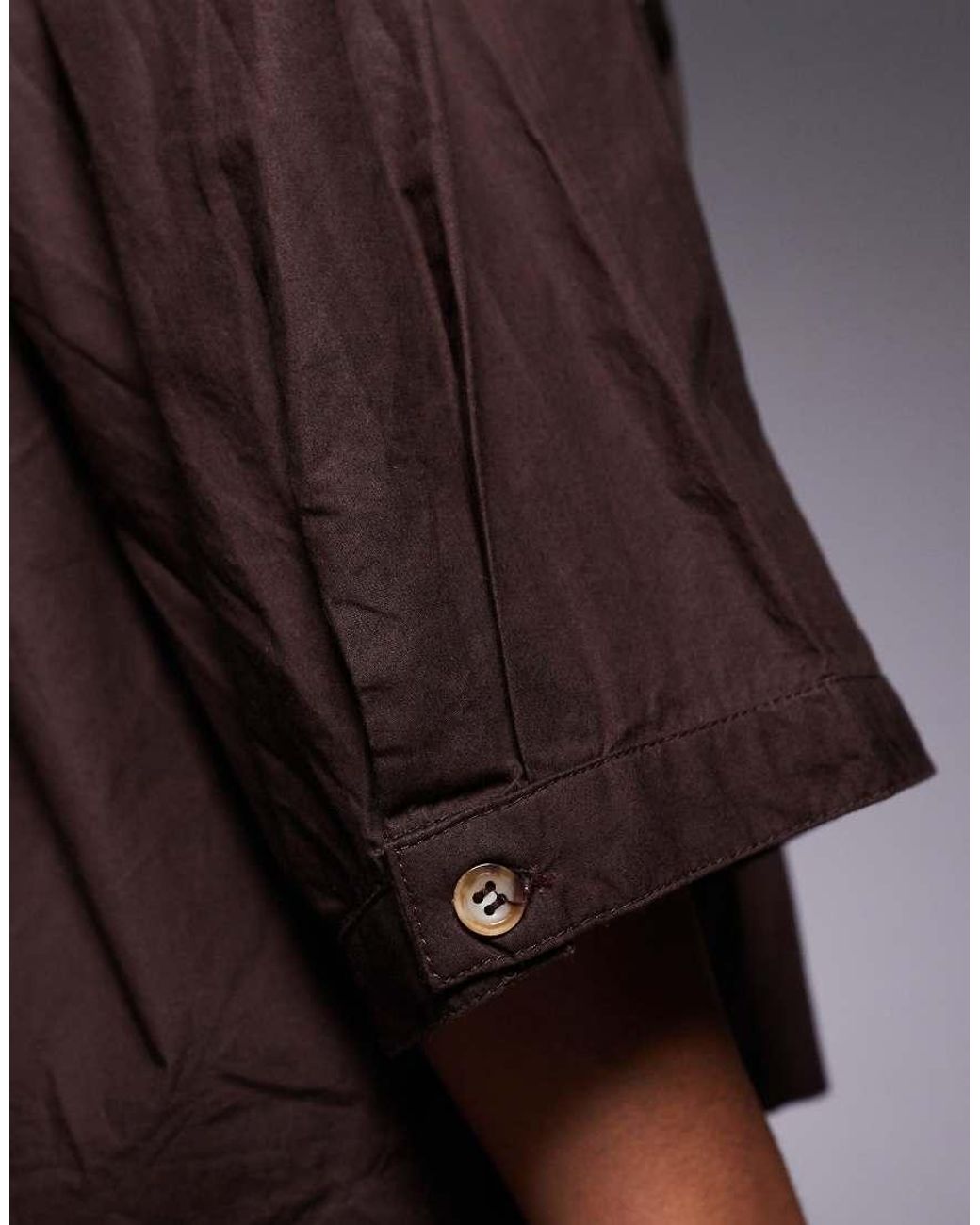 River Island Brown Boxy Shirt